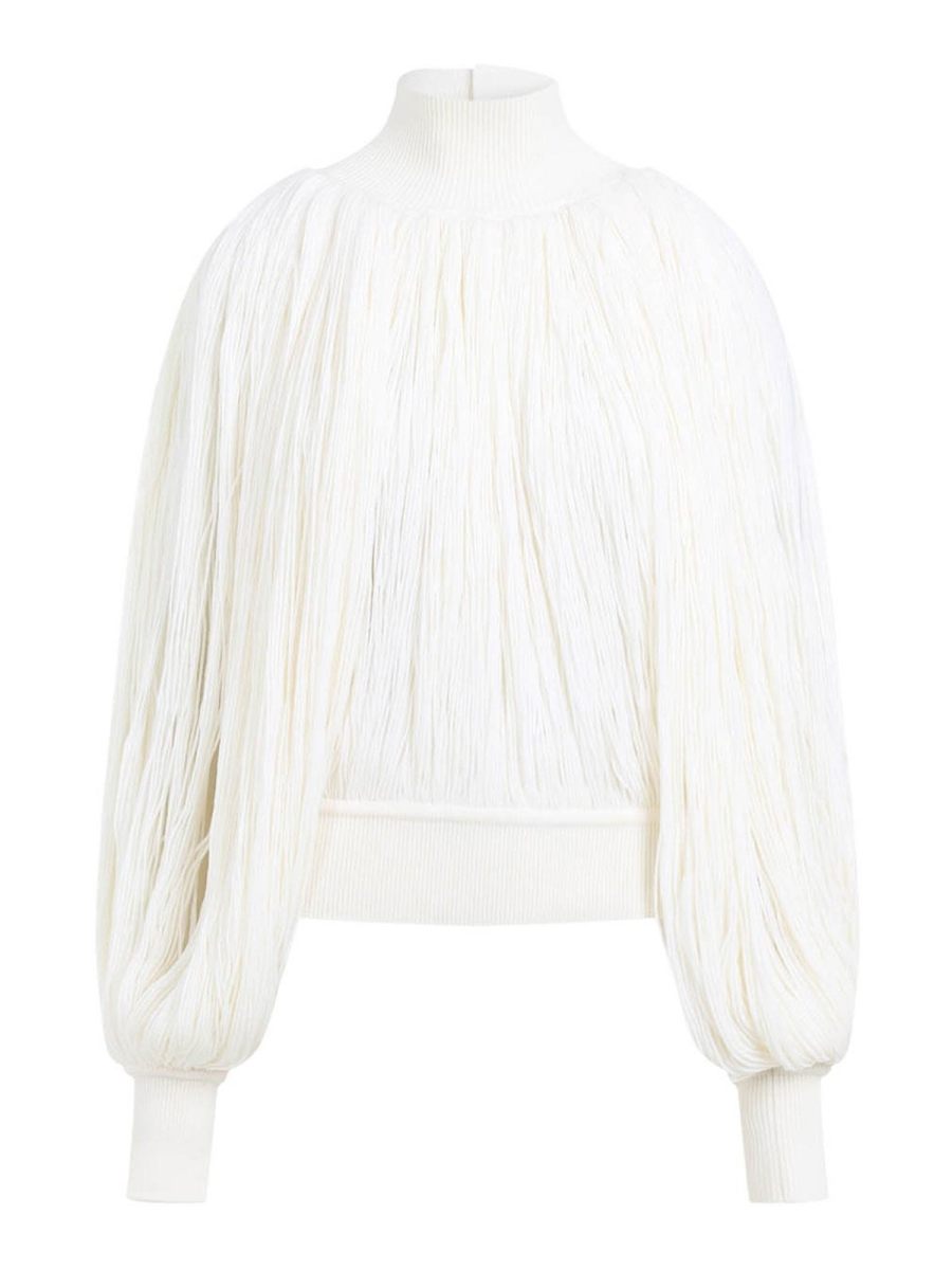 Alaïa Pull Col Rond - Blanc
