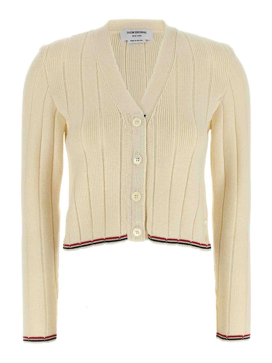 Thom Browne Cardigan - Blanc