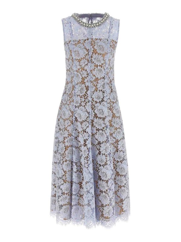 Self Portrait Maxi Robe - Bleu Clair