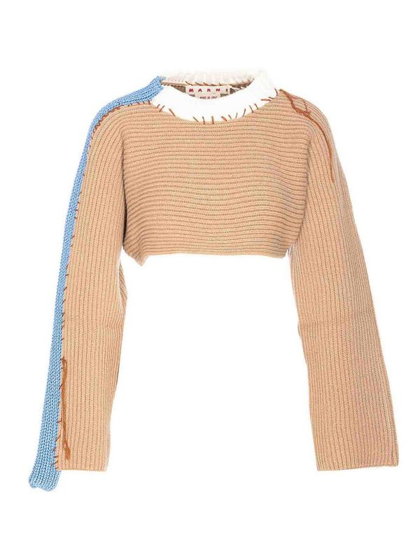 Marni Pull Col Rond - Beige