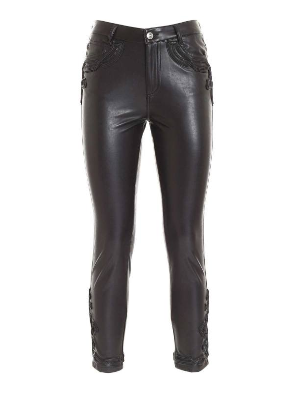 Ermanno Scervino Pantalons En Cuir - Noir