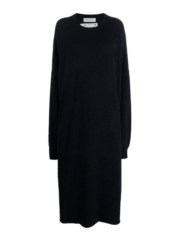 Extreme Cashmere Robe Au Genou - Bleu Foncé