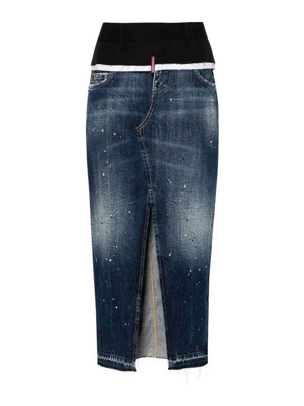 Dsquared2 Jupe Midi - Bleu