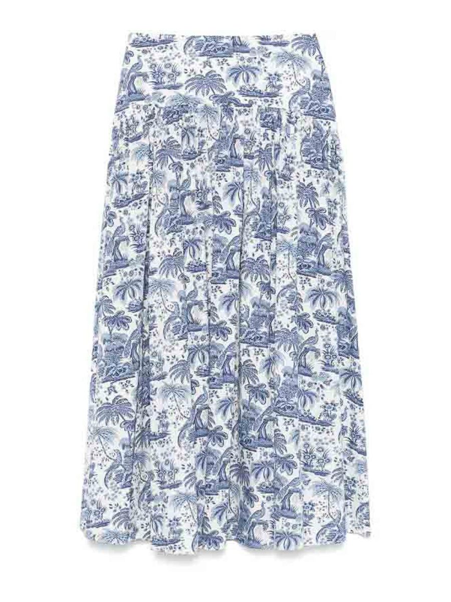 Staud Jupe Midi - Bleu