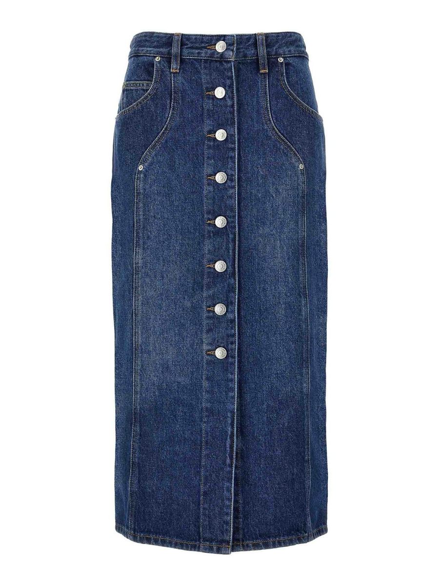 Isabel Marant Etoile Jupe Midi - Bleu