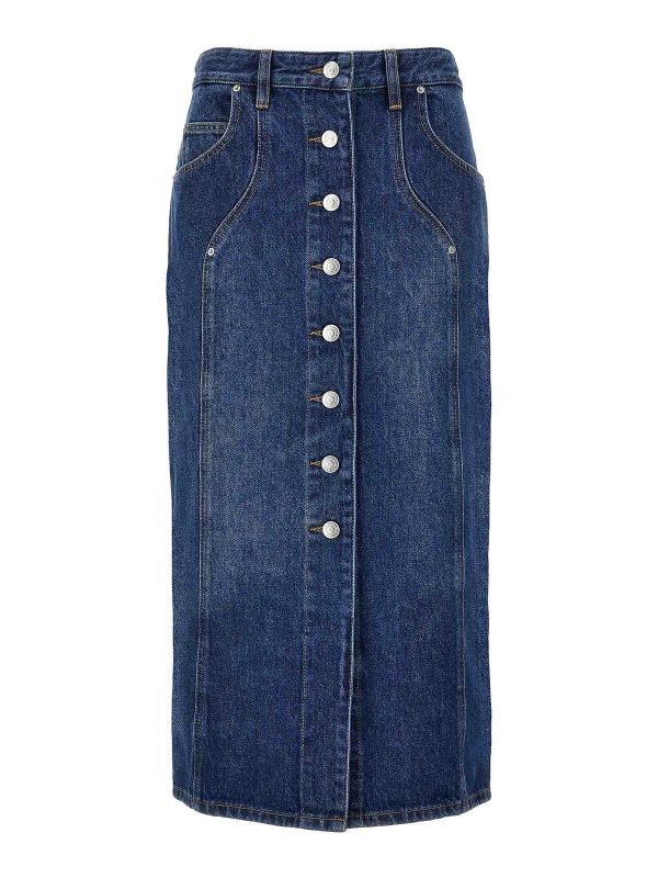 Isabel Marant Etoile Jupe Midi - Bleu