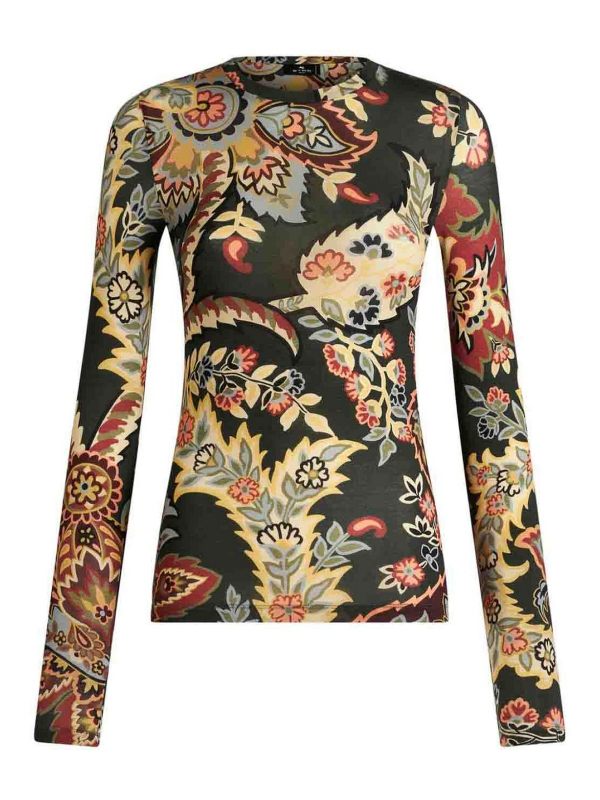Etro Pull Col Rond - Vert