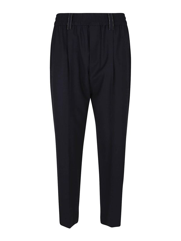 Brunello Cucinelli Pantalons Décontractés - Bleu