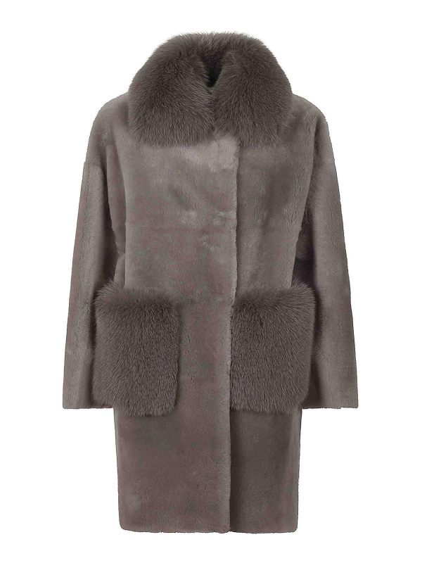 Blancha Manteau Court - Gris