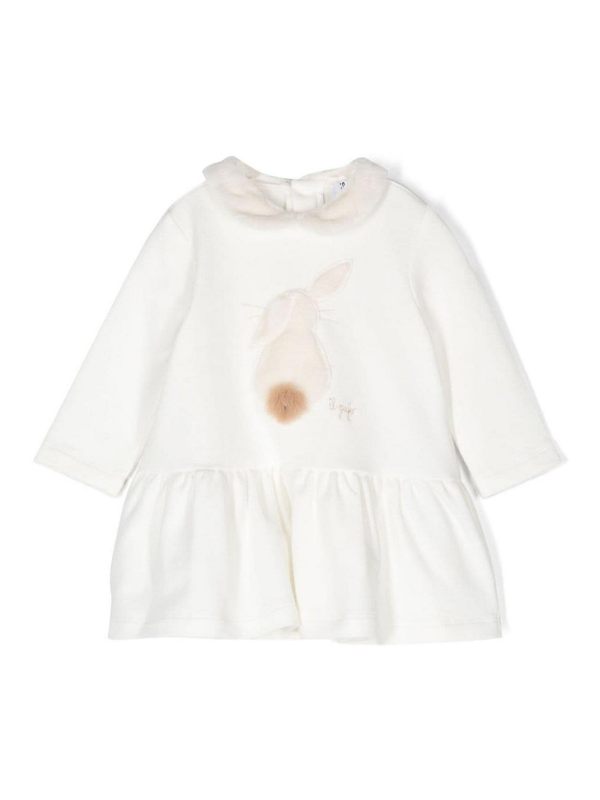 Il Gufo Robe Au Genou - Blanc