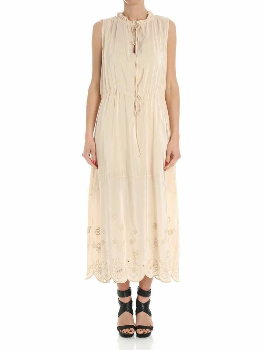 See by Chloé Robe Au Genou - Crème