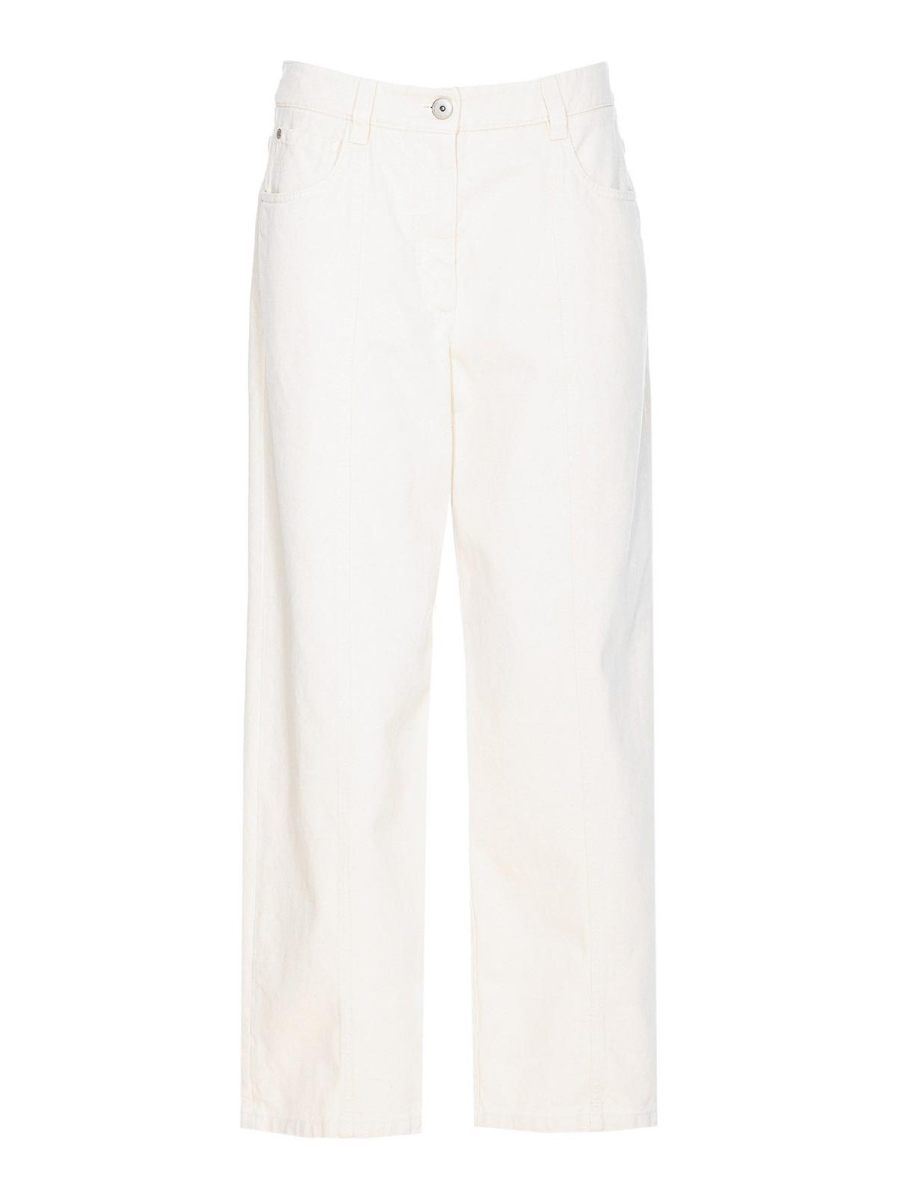 Brunello Cucinelli Jean Droit - Blanc