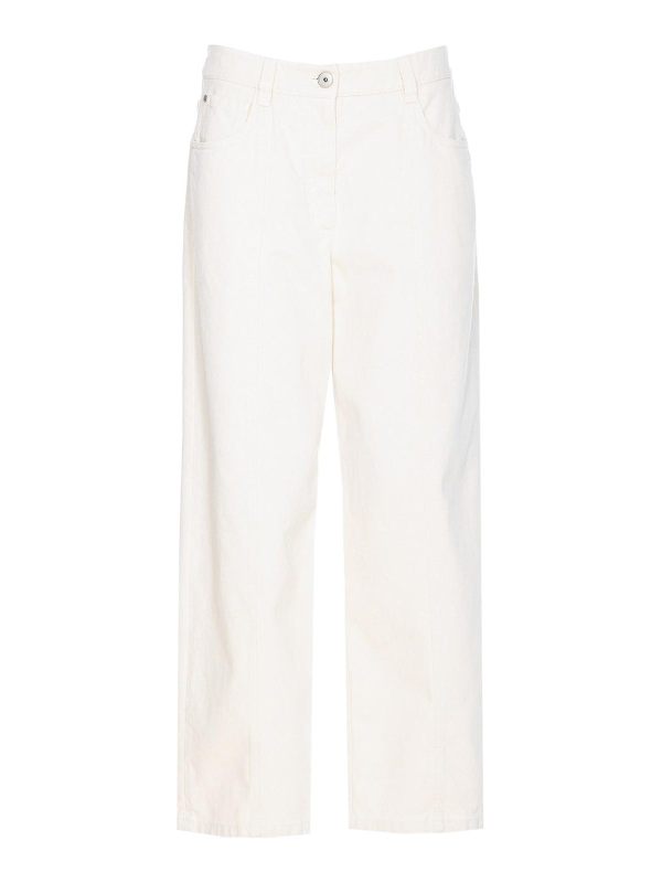 Brunello Cucinelli Jean Droit - Blanc
