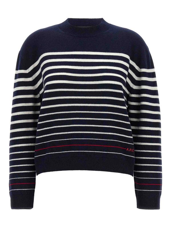 A. P.C. Pull Col Rond - Bleu