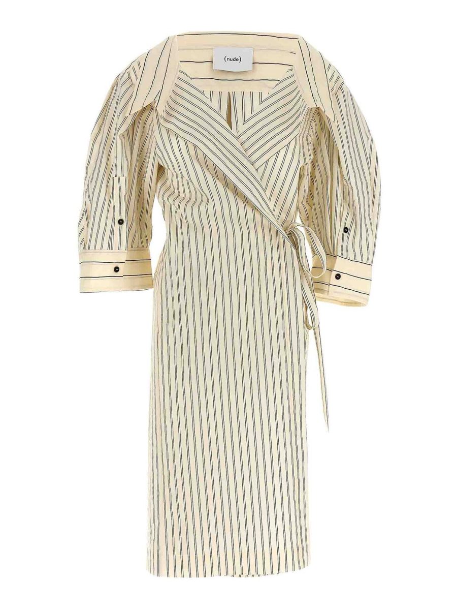 Nude Robe Au Genou - Blanc