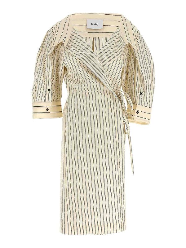 Nude Robe Au Genou - Blanc