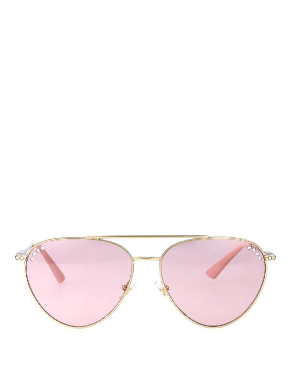 Jimmy Choo Lunettes De Soleil - Or