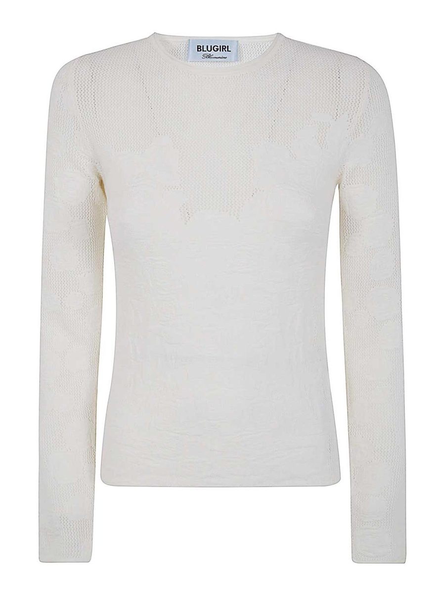 Blugirl Pull Col Rond - Blanc
