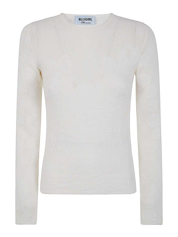 Blugirl Pull Col Rond - Blanc