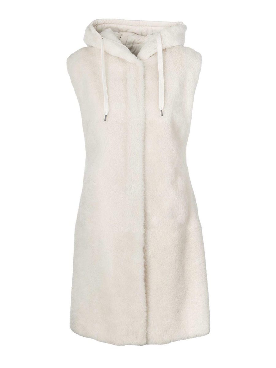 Brunello Cucinelli Manteau Court - Gris Clair