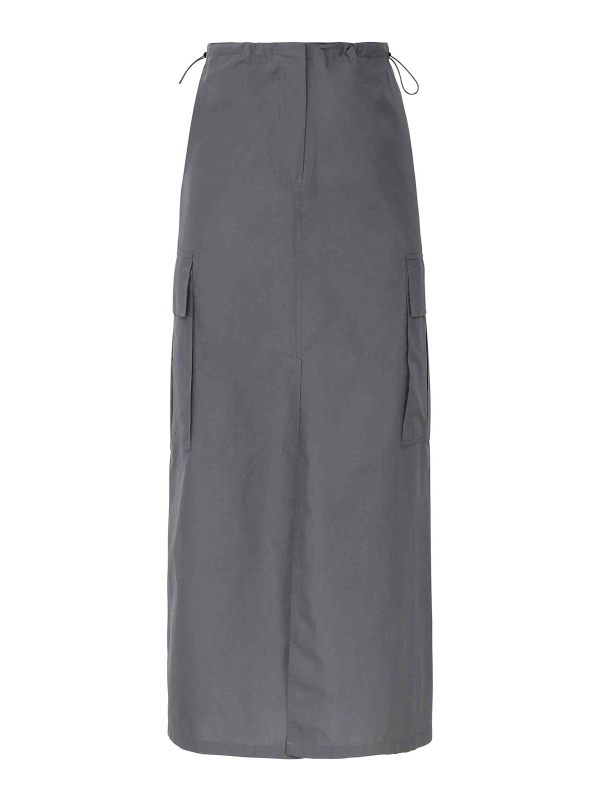 Ottod'Ame Jupe Midi - Gris Foncé