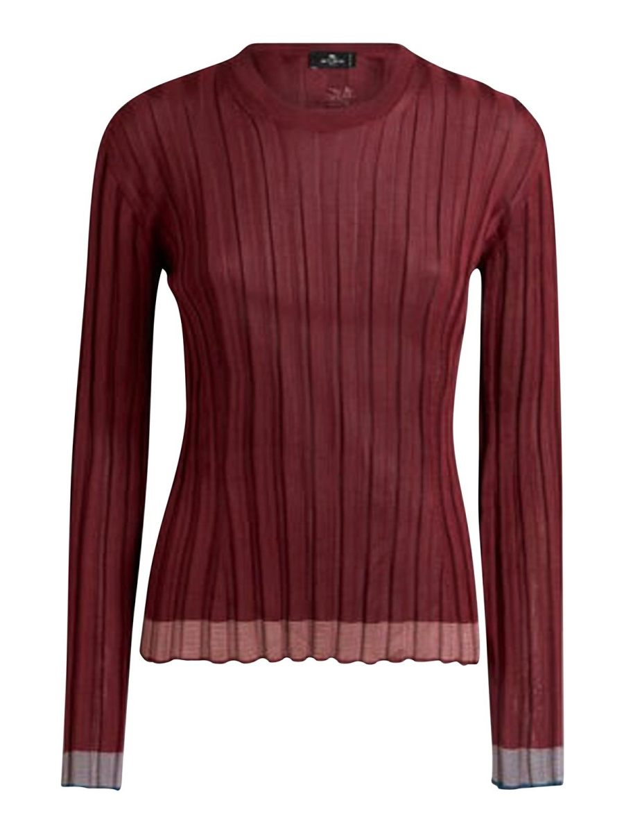 Etro Pull Col Bateau - Rouge Bru