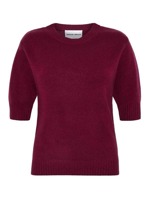 Emerson Renaldi Pull Col Rond - Rouge Brun
