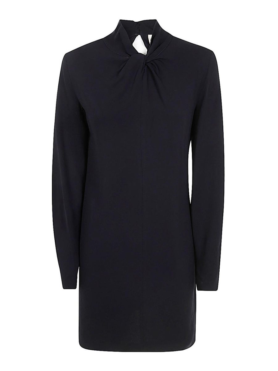 Semicouture Robe Au Genou - Bleu