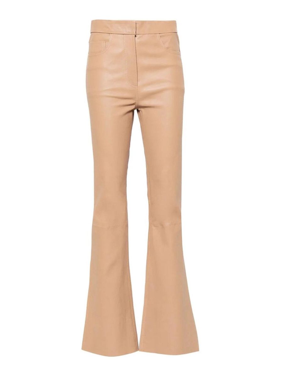 Remain Birger Christensen Pantalons En Cuir - Marron