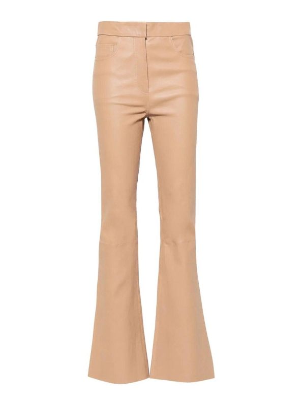 Remain Birger Christensen Pantalons En Cuir - Marron