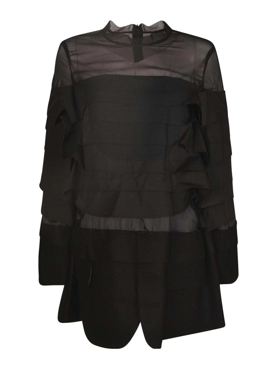 Sacai Robe Au Genou - Noir