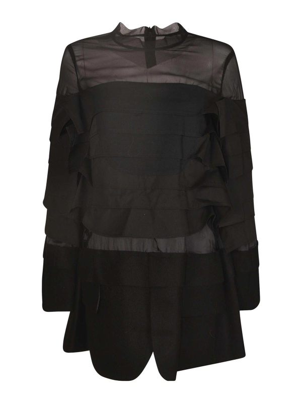 Sacai Robe Au Genou - Noir