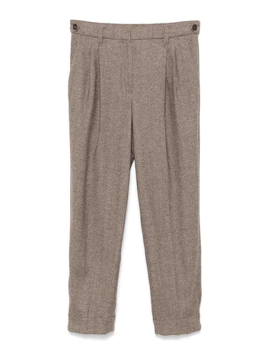 Brunello Cucinelli Pantalons Décontractés - Marron