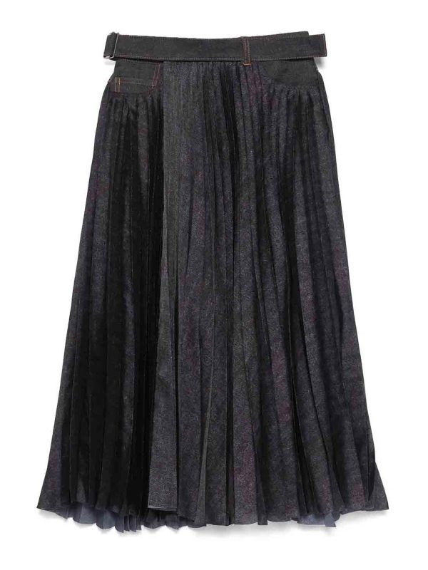 Sacai Jupe Midi - Délavé