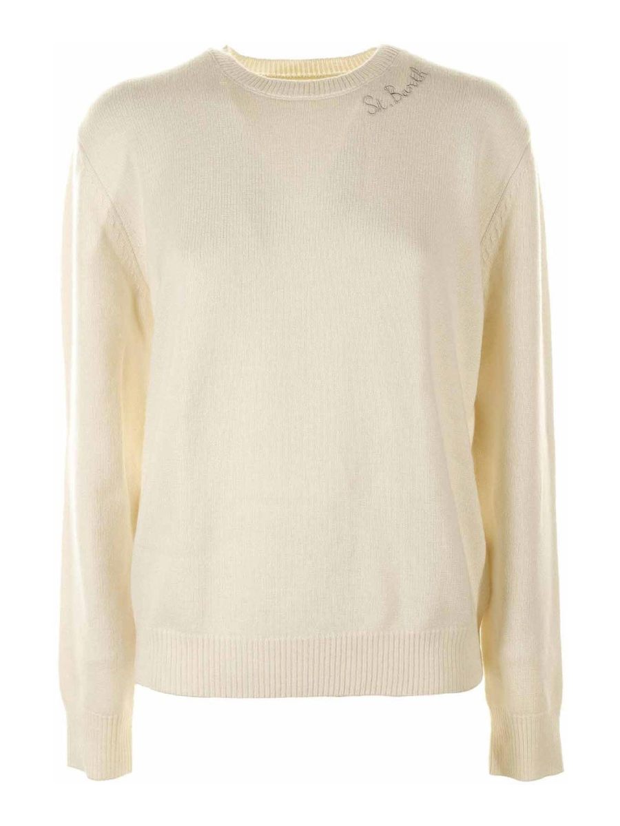 Mc2 Saint Barth Pull Col Rond - Beige