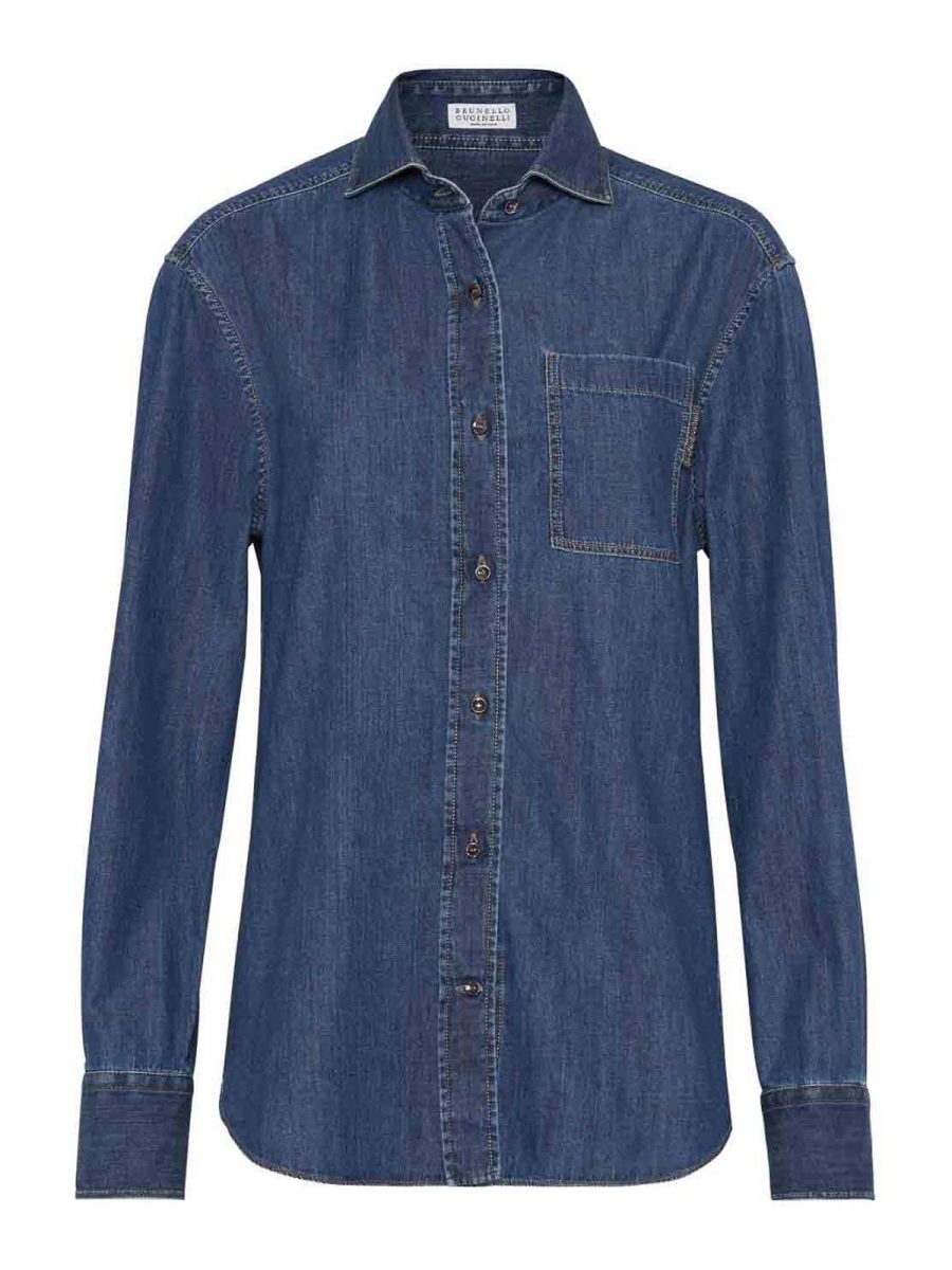 Brunello Cucinelli Chemise - Bleu