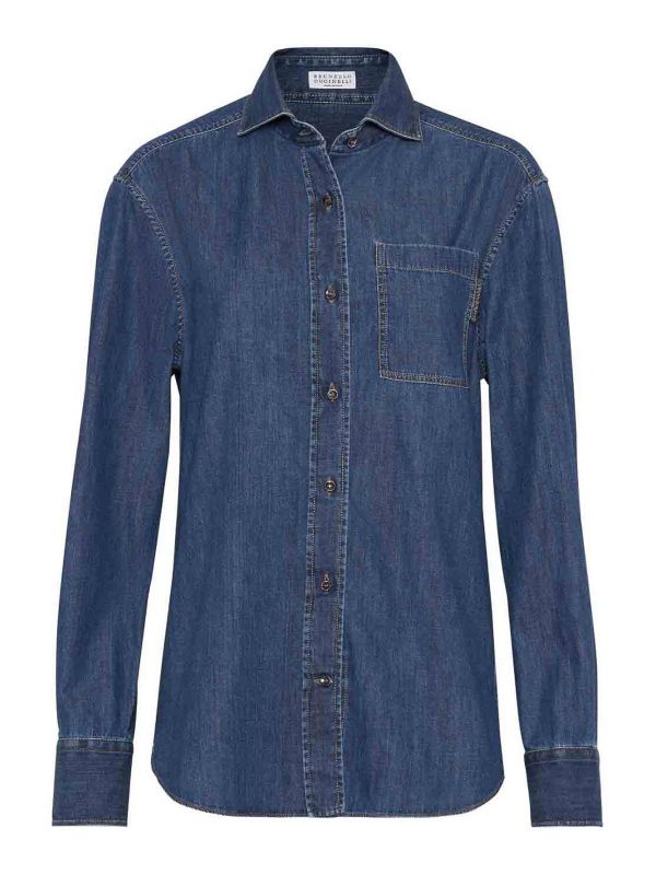 Brunello Cucinelli Chemise - Bleu