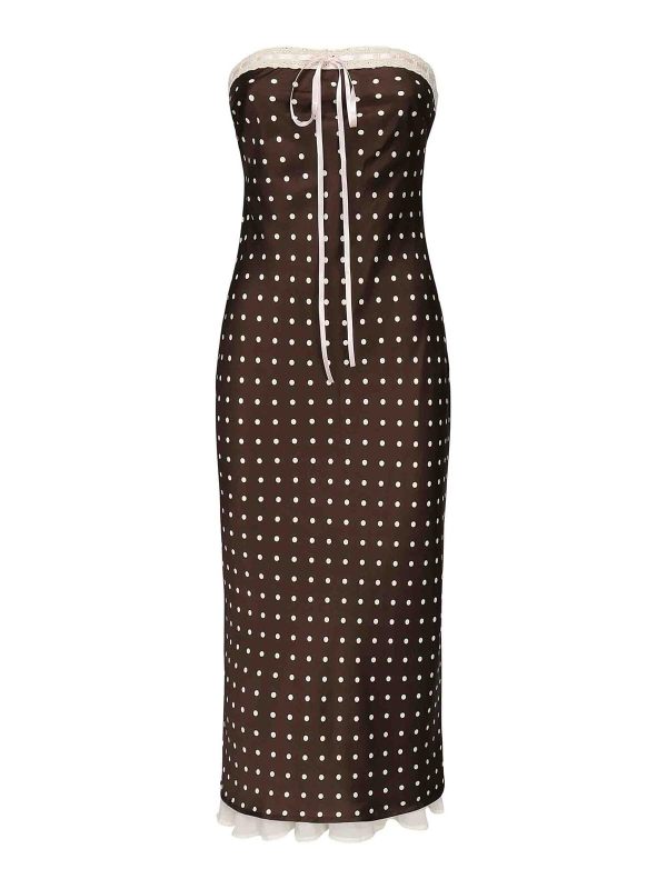 For Love & Lemons Robe Au Genou - Marron