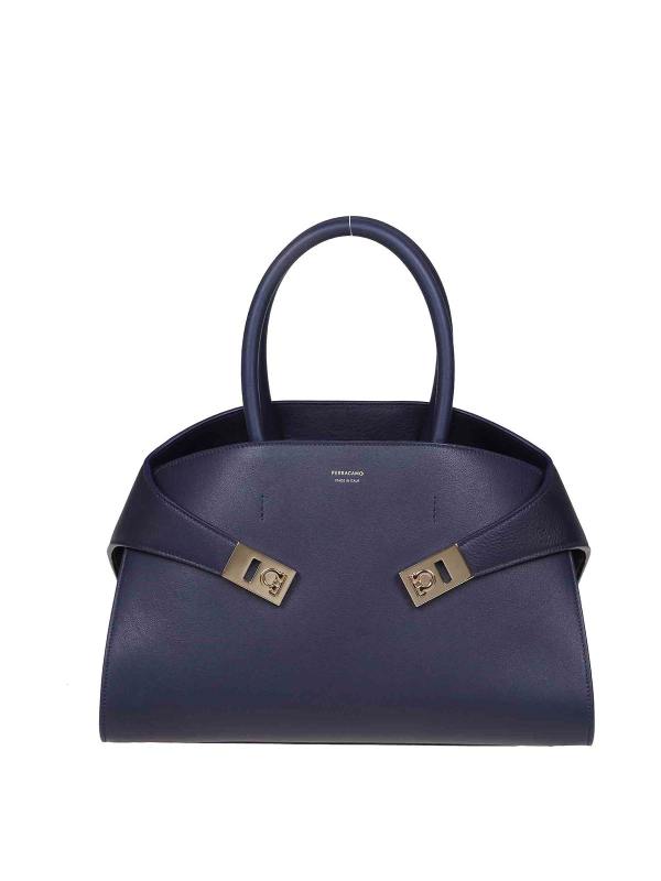 Salvatore Ferragamo Sac Bandoulière - Bleu