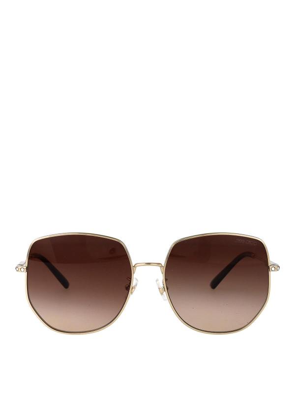 Jimmy Choo Lunettes De Soleil - Or