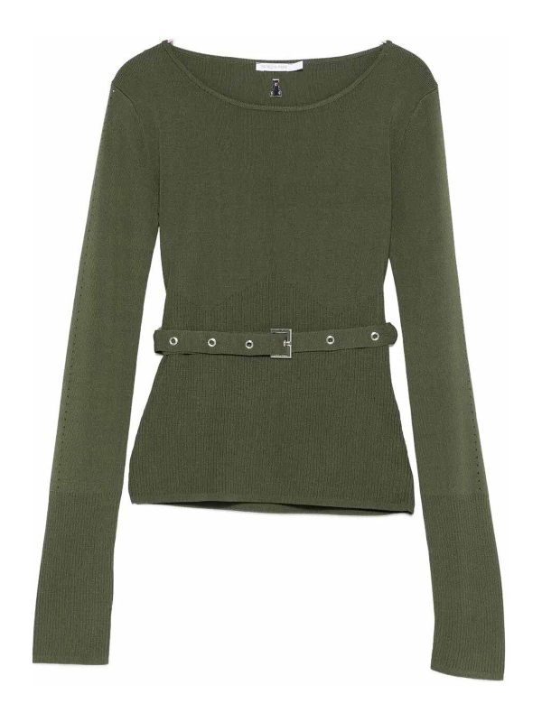 Patrizia Pepe Pull Col Rond - Vert