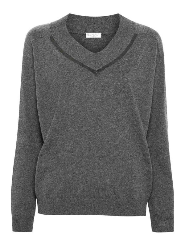 Brunello Cucinelli Pull À Col V - Noir