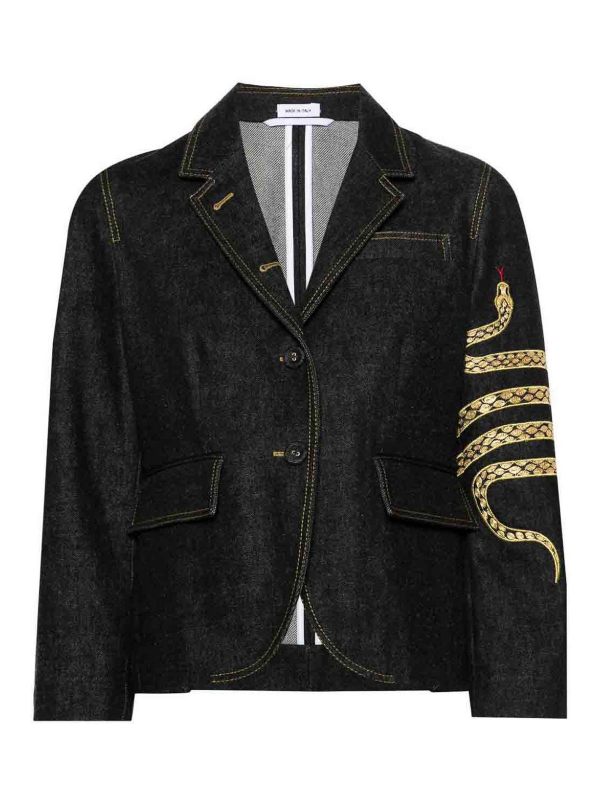 Thom Browne Blazer - Bleu Foncé