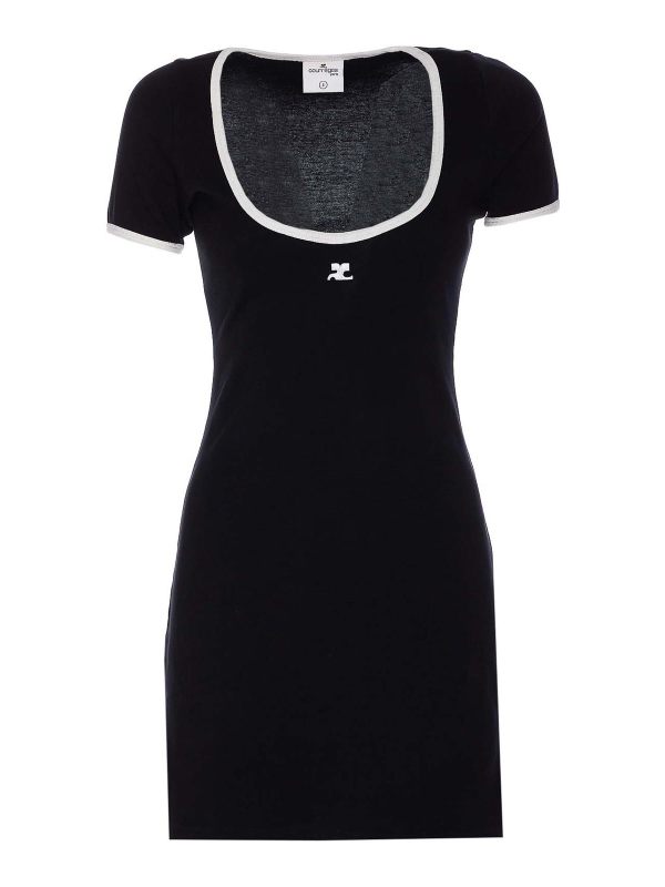 Courreges Robe Au Genou - Noir