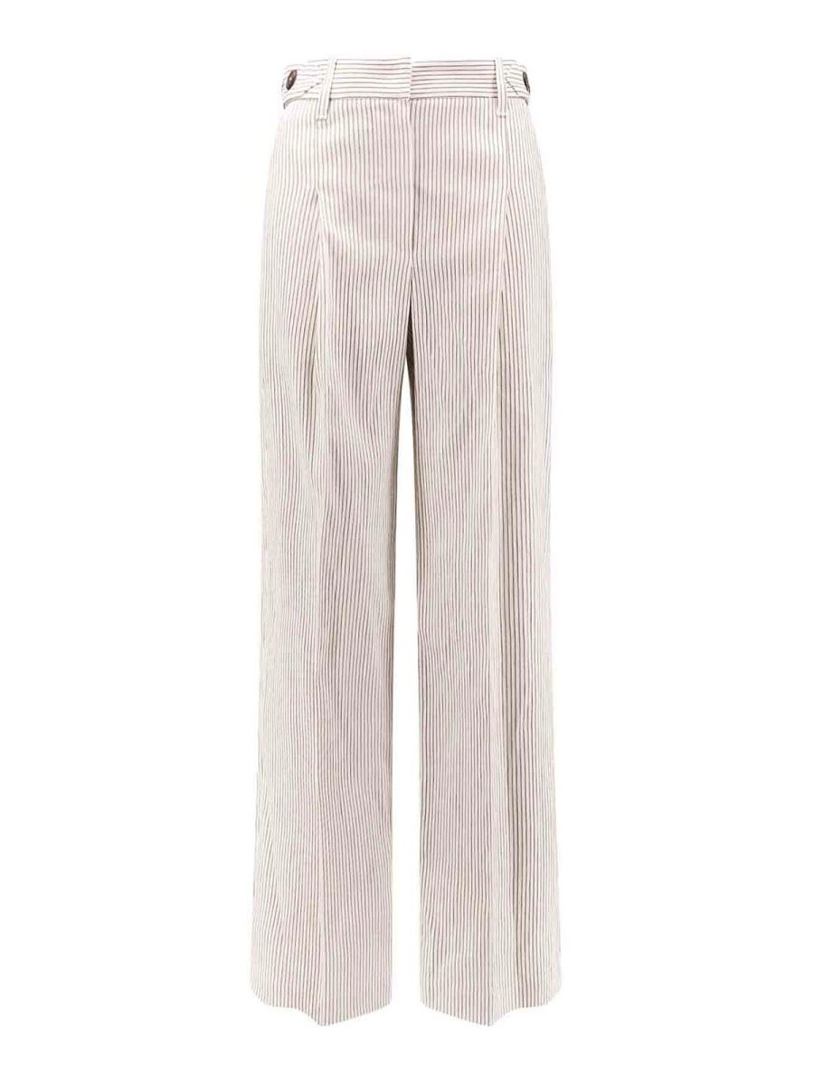 Brunello Cucinelli Pantalons Décontractés - Blanc