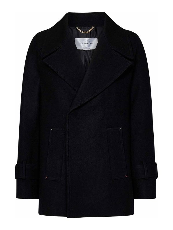 Victoria Beckham Manteau Au Genou - Noir