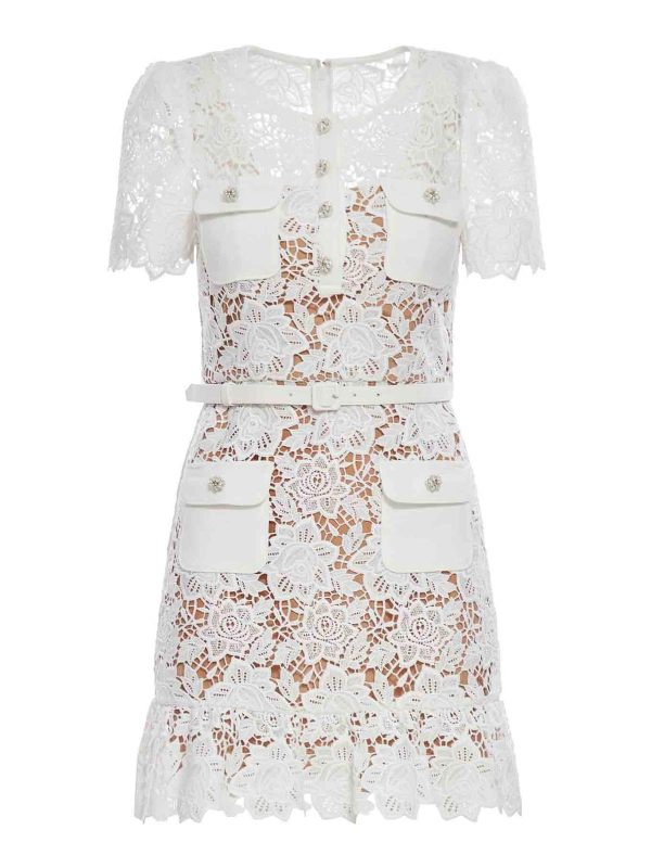 Self Portrait Robe Courte - Blanc