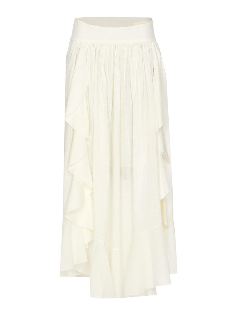 Zimmermann Jupe Longue - Blanc