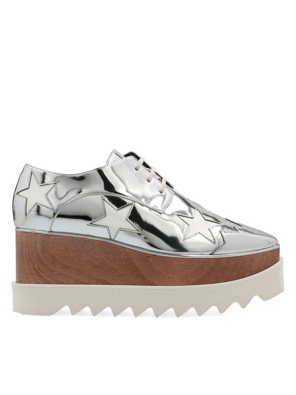 Stella Mccartney Chaussures À Lacets - Argent