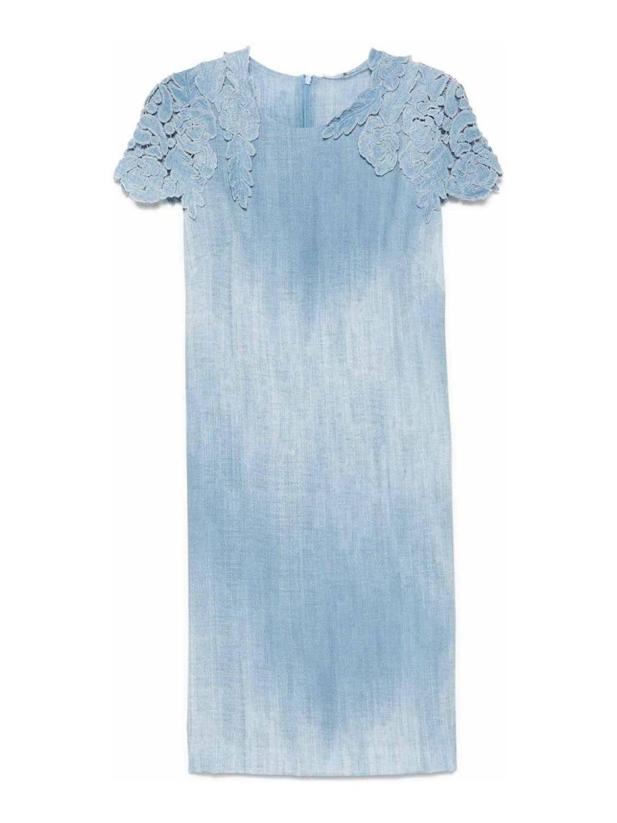 Ermanno Scervino Robe Au Genou - Bleu